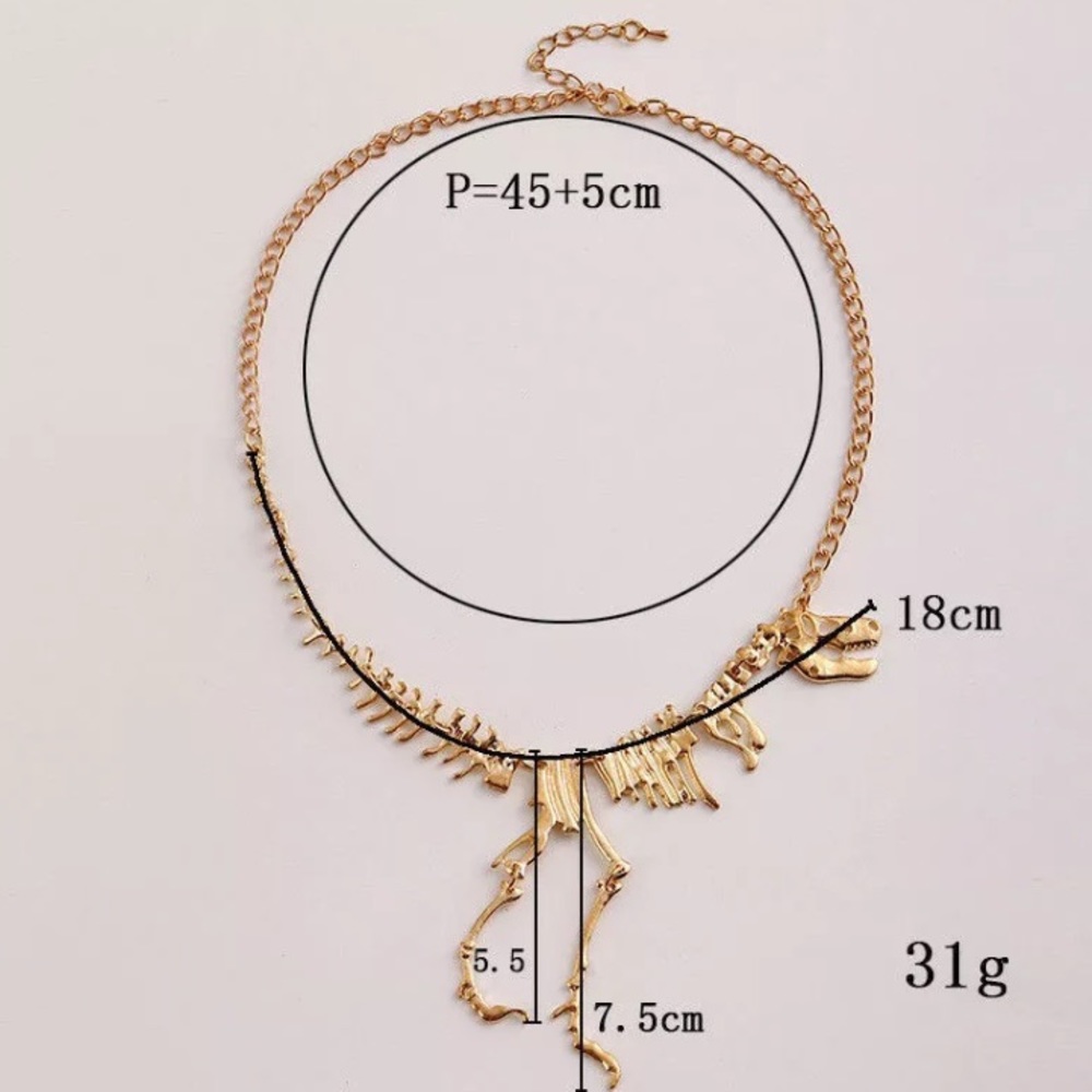 💛🦕🦖💛 NEW!!  dinosaur skeleton necklace 💛🦖 - Picture 6 of 7